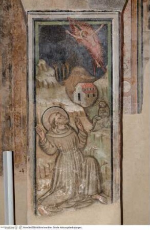 Szenen aus dem Alten Testament und aus dem Leben Christi, Franziskanerheilige und die vier Kardinaltugenden, Die Stigmatisation des heiligen Franz von Assisi