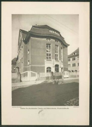 Institut für physikalische Chemie und Elektrochemie, Wiederholdstraße