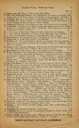 Antiquarisches Bücherverzeichnis. 141. 1885