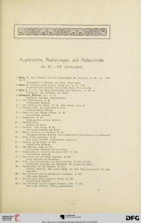 Kupferstiche, Radierungen und Holzschnitte (Nr.1-468)