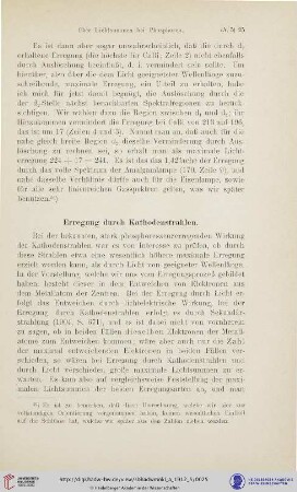 Erregung durch Kathodenstrahlen