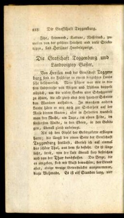 Die Grafschaft Toggenburg und Landvoigtey Gaster