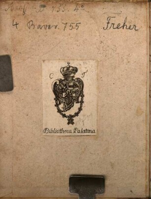 De Legitima Tvtela Cvraq. Electorali Palatina, Ex integro ad Auream Caroli IIII. Imp. Bullam Commentario Marqvardi Freheri, desumtus locus