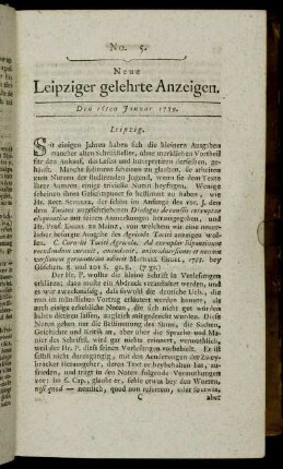 No. 5. Den 16ten Januar 1789.