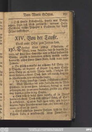 XIV. Von der Tauffe.