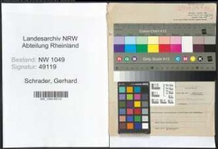 Entnazifizierung Gerhard Schrader , geb. 09.07.1900 (Arzt)