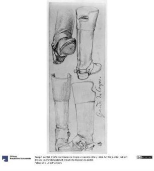 Stiefel der Garde du Corps in vier Ansichten