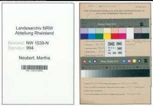 Entnazifizierung Martha Neubert , geb. 09.08.1913 ()