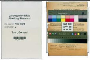 Entnazifizierung Gerhard Tonn , geb. 29.03.1909 (Studienrat)