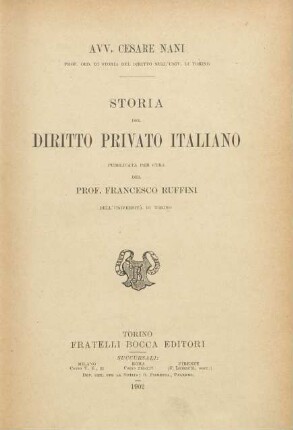 Storia del diritto privato italiano