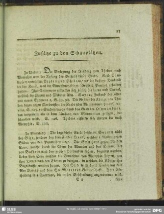 Zusätze zu den Schauplätzen