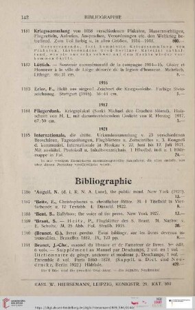 Bibliographie (Nr. 1186 - 1265)