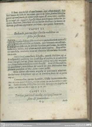 Caput XXI [XXII]. Tertius pariendi modus antiquissimus in sinu & semoribus