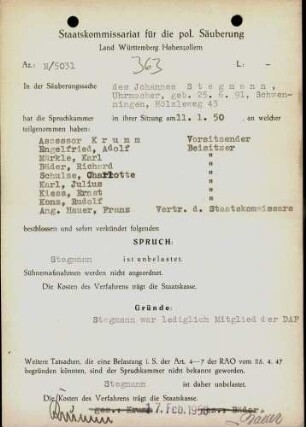 Stegmann, Johannes