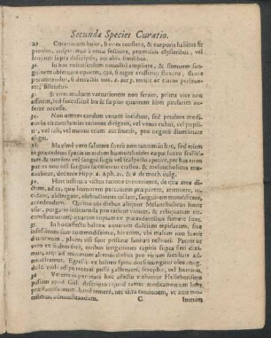 Secunda Speciei Curatio.