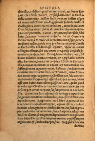 De vera praesentia corporis Christi in sacramento eucharistiae ... classes IX. ...