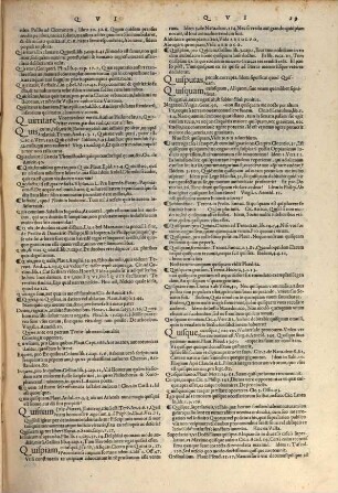 Dictionarium Seu Thesaurus Latinae Linguae : Non singulas dictiones modo continens, sed integras quoque Latinè & loquendi, & scribendi formulas ex optimis quibusque authoribus, ea quidem accessione, ut nihil propemodum observatu dignum sit apud Oratores, Historicos, Poetas, omnis denique generis scriptores, quod hîc non promptum paratumq[ue] habeat, 3. [Q - ZY]
