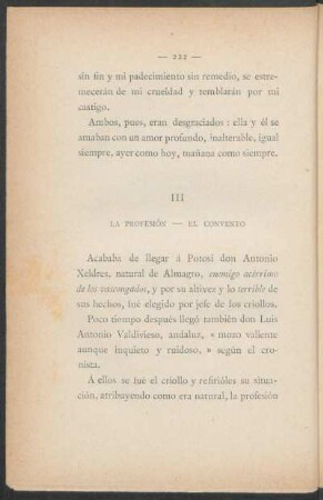 III - La profesión - El convento