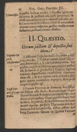 II. Quaestio. Utrum pactum & depectio sind idem?