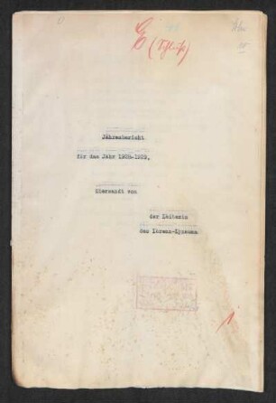 1928/29: Jahresbericht ... - 1928/29