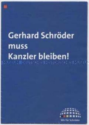 Wandzeitung der SPD zur Bundestagswahl 2002