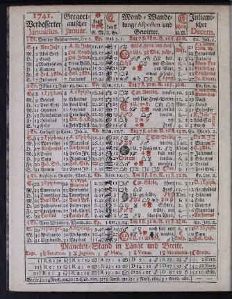 1741. Verbesserter Januarius.