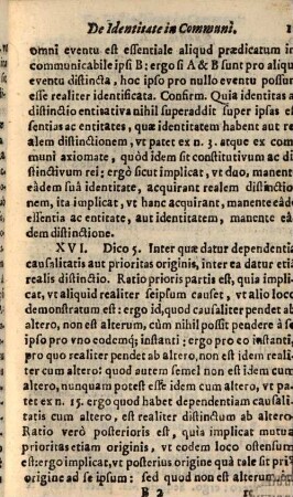 Dispvtatio Philosophica De Identitate Ac Distinctione