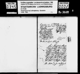 Gesuch des Küfers und Bierbrauers Johann Lindner, geb. in Kochendorf, um bürgerliche Aufnahme daselbst sowie Genehmigung zur Eheschließung