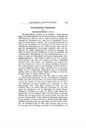 Philosophische Propädeutik
