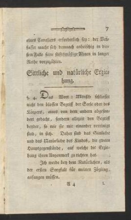 Sittliche und natürliche Erziehung
