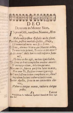 Deo Deorum in Monte Sion.