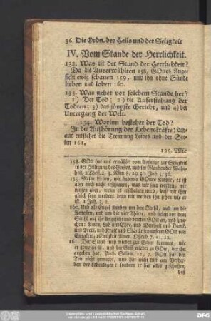 IV. Vom Stande der Herrlichkeit.