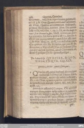 De Adverbiis Quoties, & Quotiescunque. Cap. CLX.