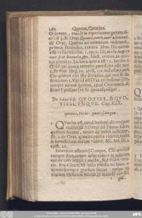De Adverbiis Quoties, & Quotiescunque. Cap. CLX.
