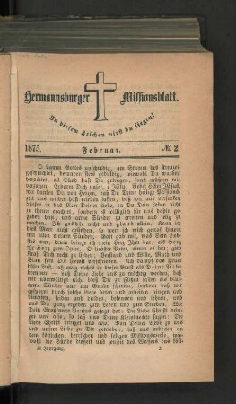 No. 2. Februar. 1875.