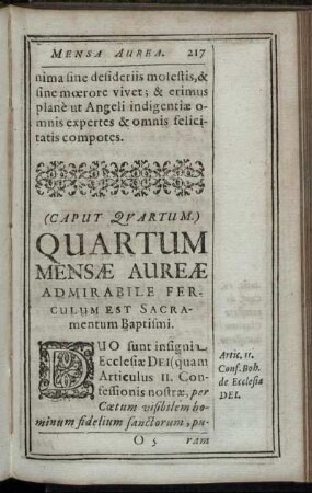 Quartum Mensae Aureae Admirabile Ferculum Est Sacramentum Baptismi