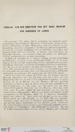 Verslag van den directeur van het Rijks Museum van Oudheden te Leiden