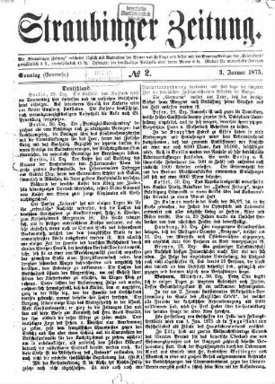 Straubinger Zeitung. 1875,1/6, 1875,1/6