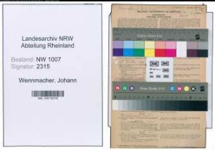 Entnazifizierung Johann Wennmacher , geb. 13.05.1894 (Kreisinspektor)