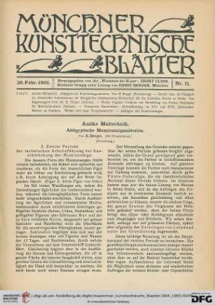 1: Antike Maltechnik [2] : altägyptische Mumiensargmalereien