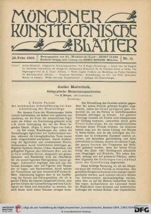 1: Antike Maltechnik [2] : altägyptische Mumiensargmalereien