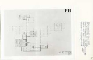 Pädagogische Hochschule, Duisburg-Neudorf (Diplomarbeit bei Peter Poelzig): Grundriss Kellergeschoss 1:200