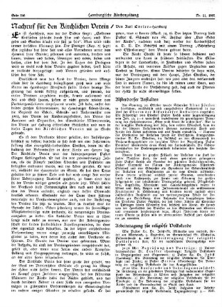 Nachruf für den Kirchlichen Verein