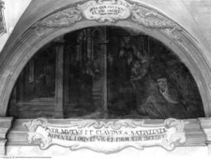 Freskenzyklus zum Leben des heiligen Franziskus von Paola, Der heilige Franziskus von Paola heilt ein taubstummes Kind