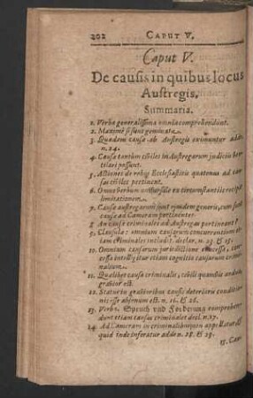 Caput V. De causis in quibus locus austregis.