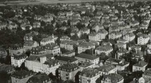 Dresden-Striesen. Dornblüthstraße / Glasewaldstraße und Umgebung. Luftbild-Schrägaufnahme