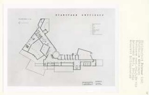 Stadthalle, Göttingen-Oststadt (Diplomarbeit bei Peter Poelzig): Grundriss Kellergeschoss 1:200