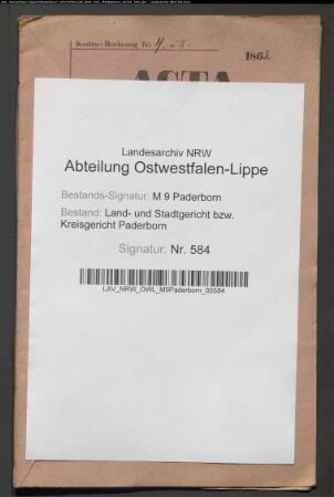 Erblasser: Timpe, Antoinette, geb. Müller: