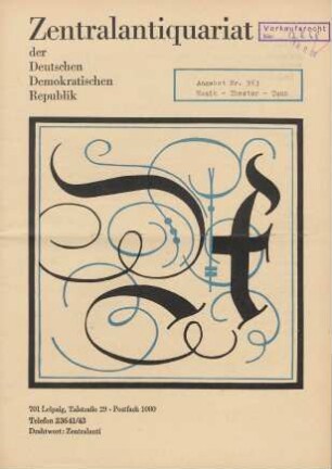 Nr. 963: Musik-Theater-Tanz