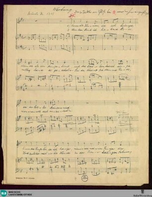 2 Lieder - Mus. Hs. 1315 : V, pf